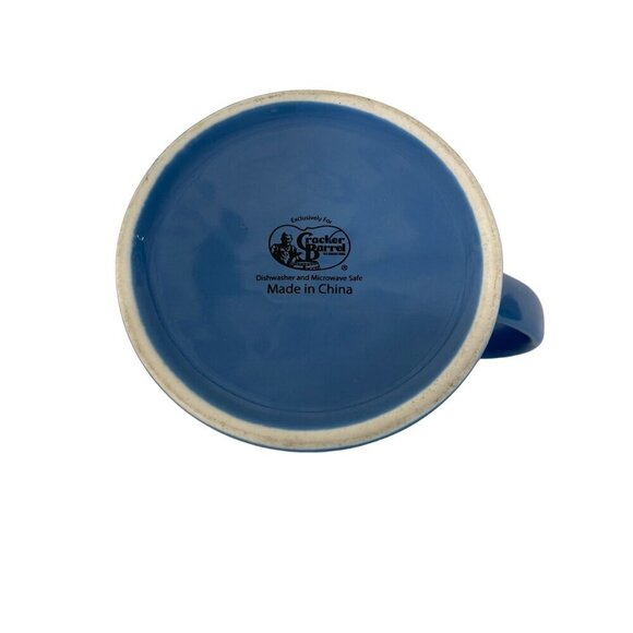 "Bankruptcy Starter Kit" Mug Cracker Barrel Exclusive Blue Ceramic Equine Horse - Picture 5 of 5